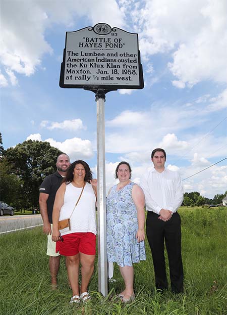 Image of the "Battle of Hayes Pond" N.C. highway historical marker.